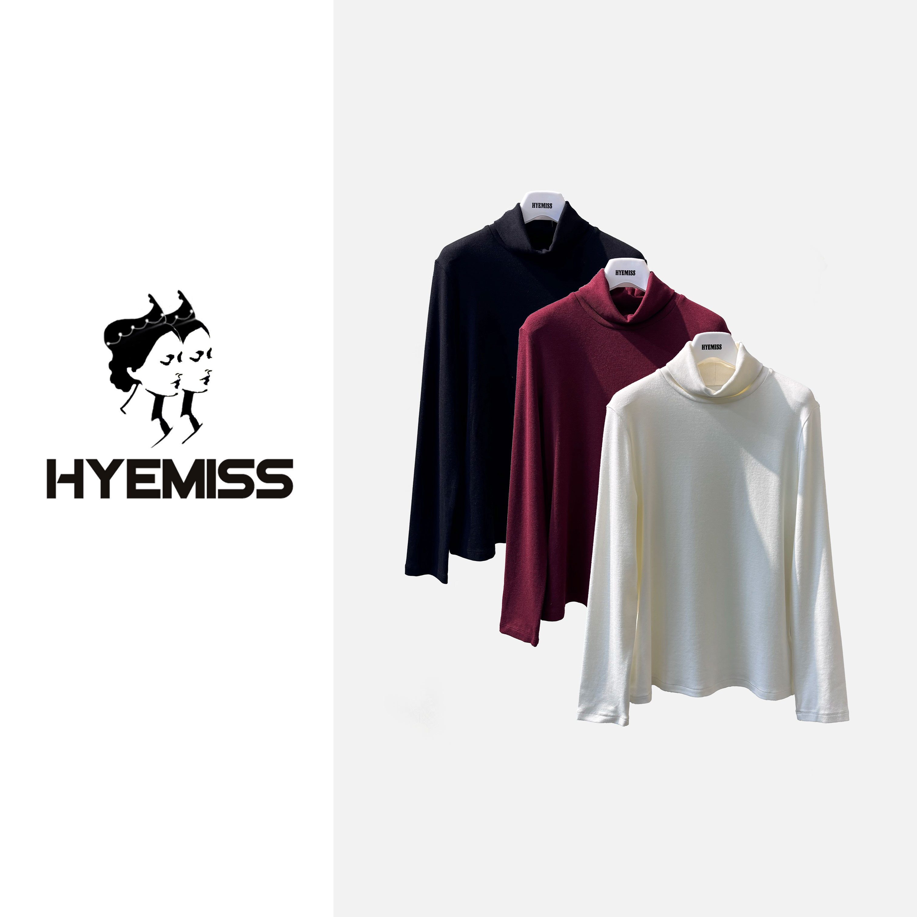 高领针织弹力打底衫简约时尚百搭修身女气质长袖上衣SW260027