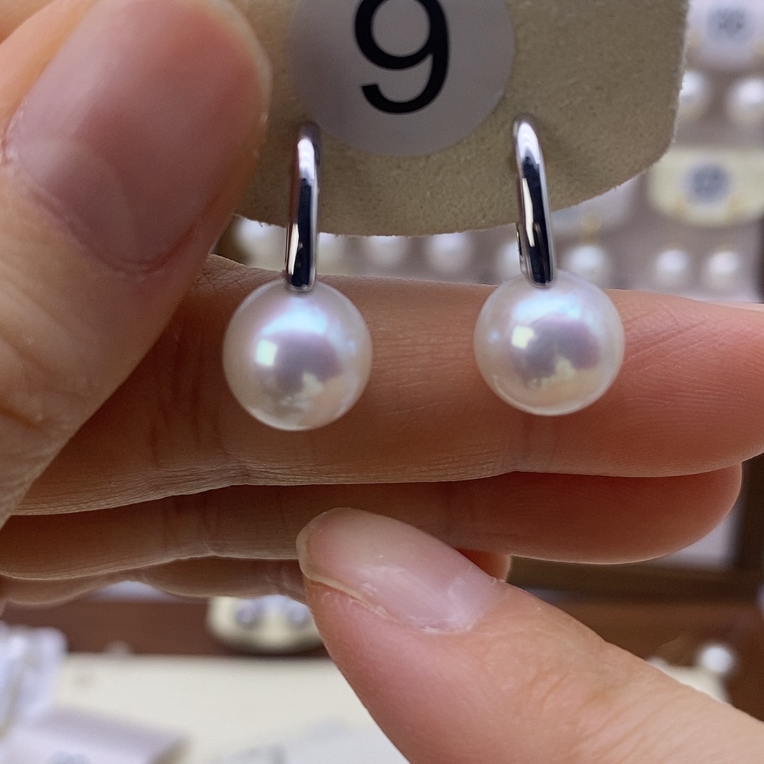 耳饰淡水珍珠银S925镶嵌