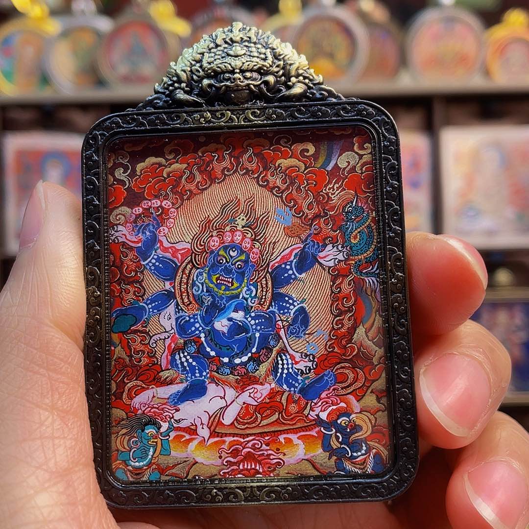 卷轴画小****。纯手绘唐卡