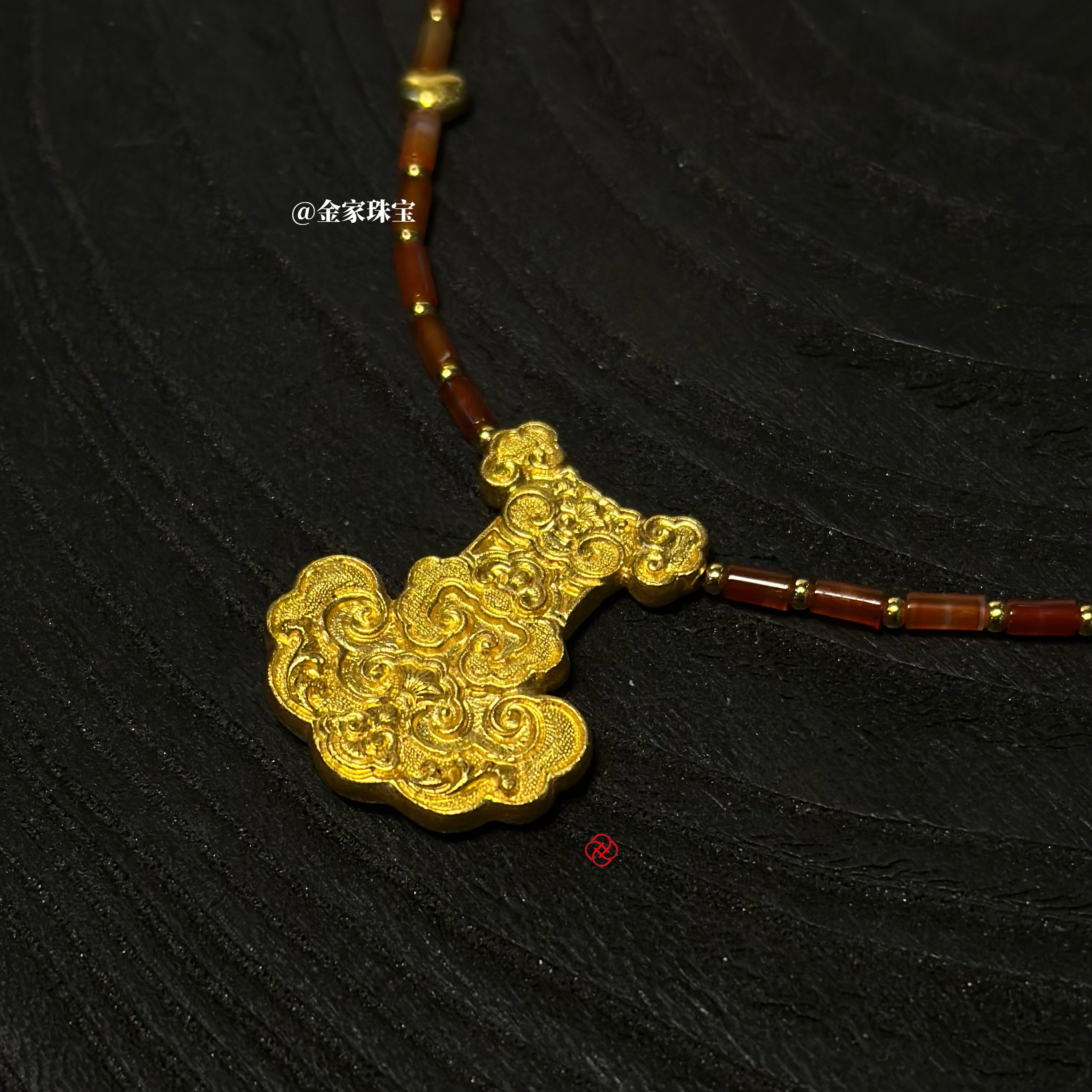 【金家】原创新作！如意云肩 黄金足金项链吊坠套链 温柔不撞款