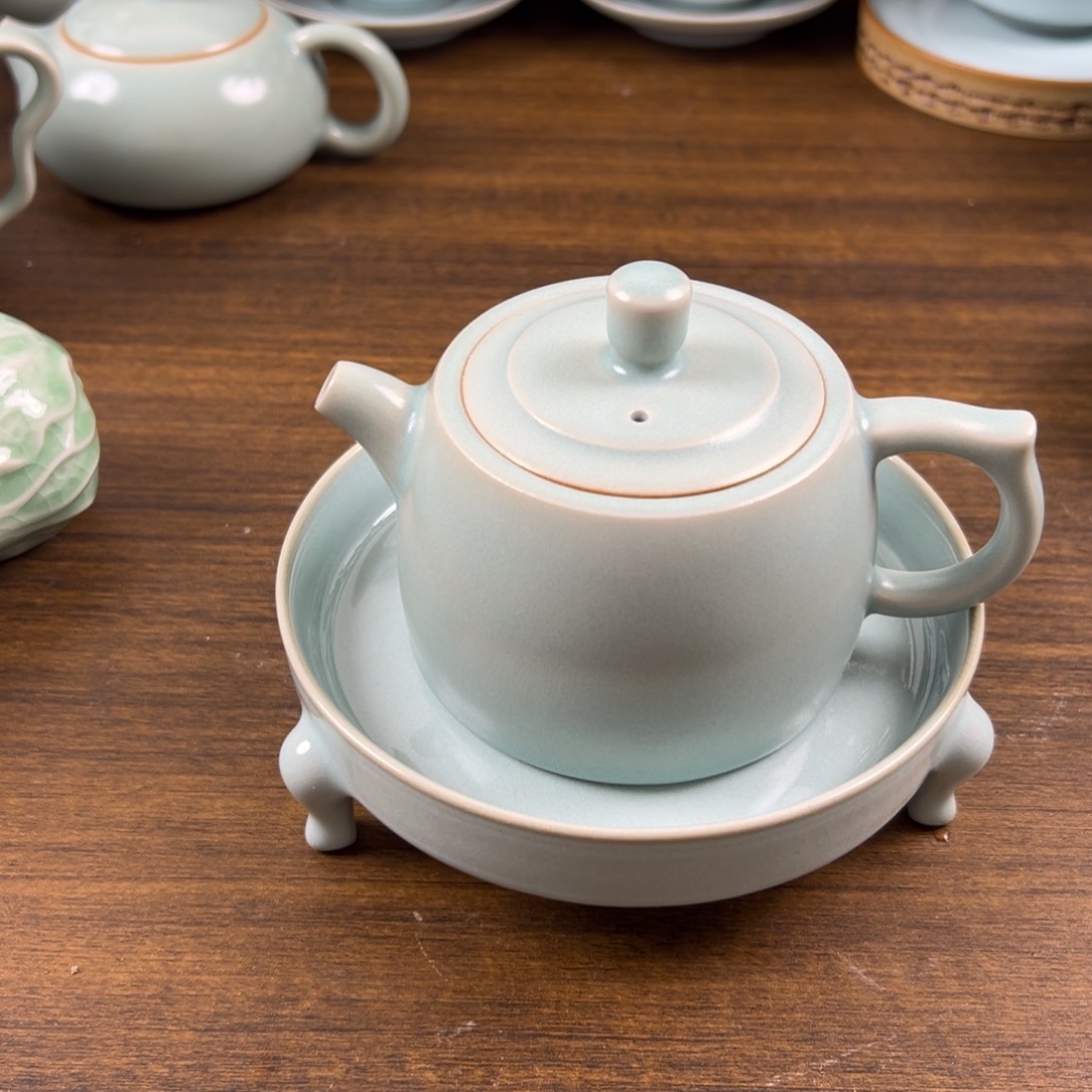 瓷壶仿古釉水井栏壶微瑕