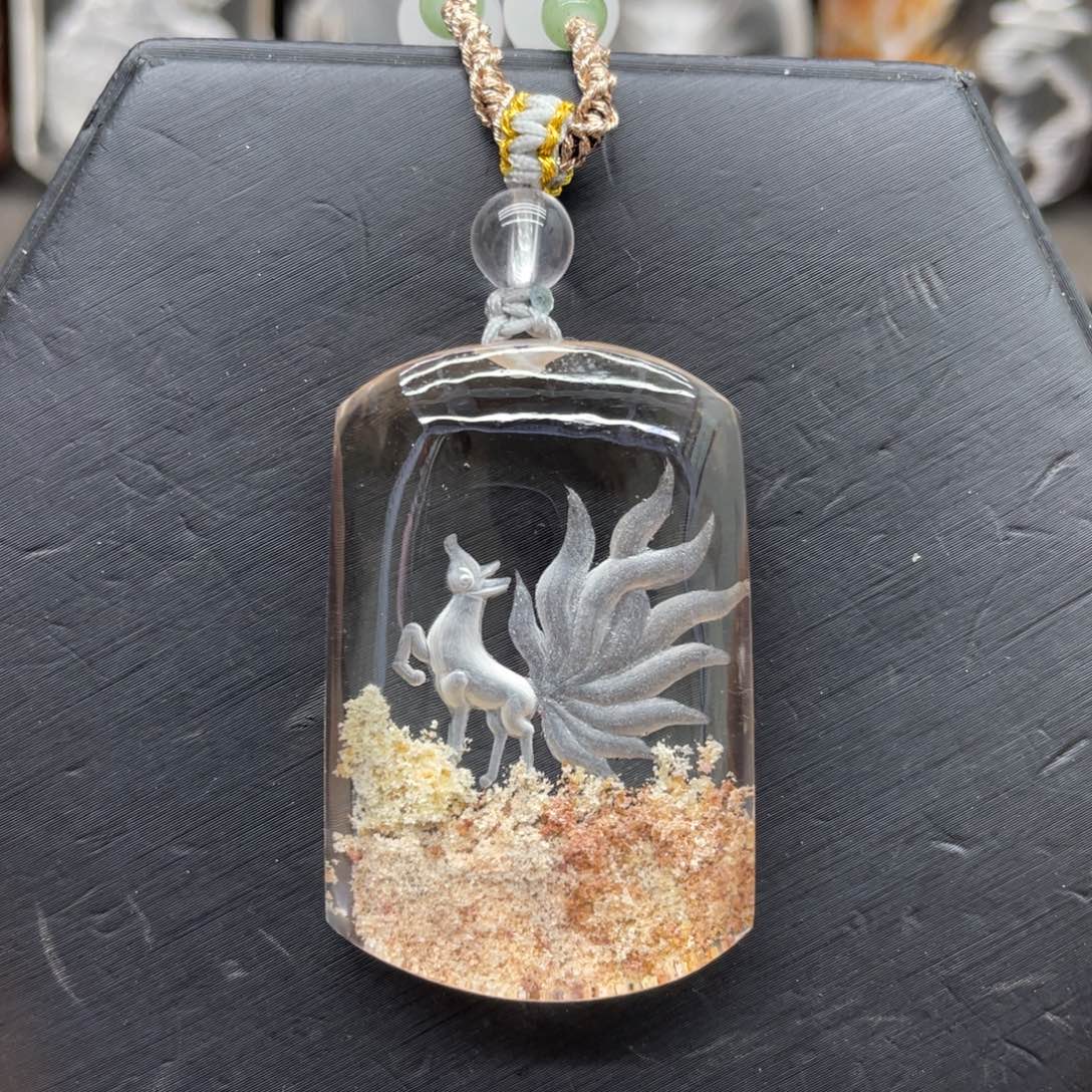 吊坠未镶嵌水晶九尾狐