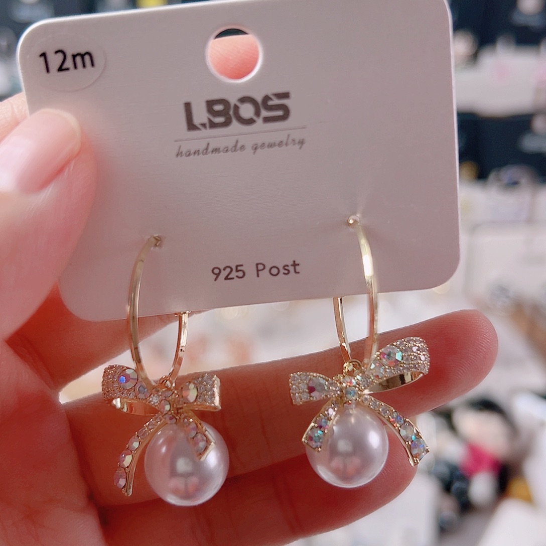 琉璃纯铜合金耳环的