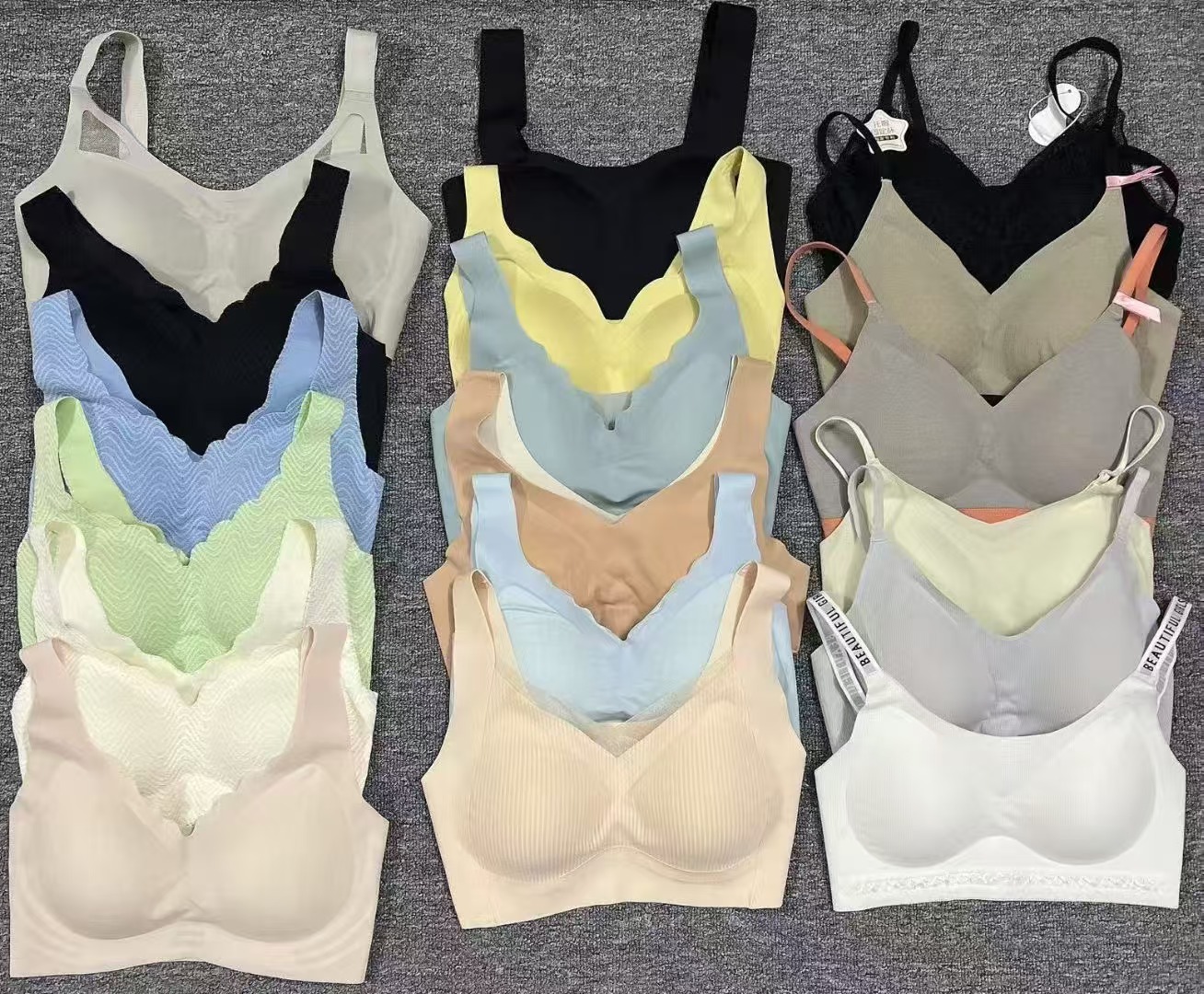 D402-D599编号女文胸内衣运动美背聚拢薄款小胸学生舒适性感夏季