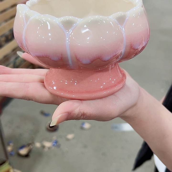 有孔.凑满10元发货多肉陶瓷花盆！