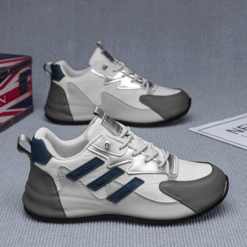 【顶奢牛皮】潮牌联名男鞋一脚蹬运动鞋皮包底百搭休闲轻便豆豆鞋