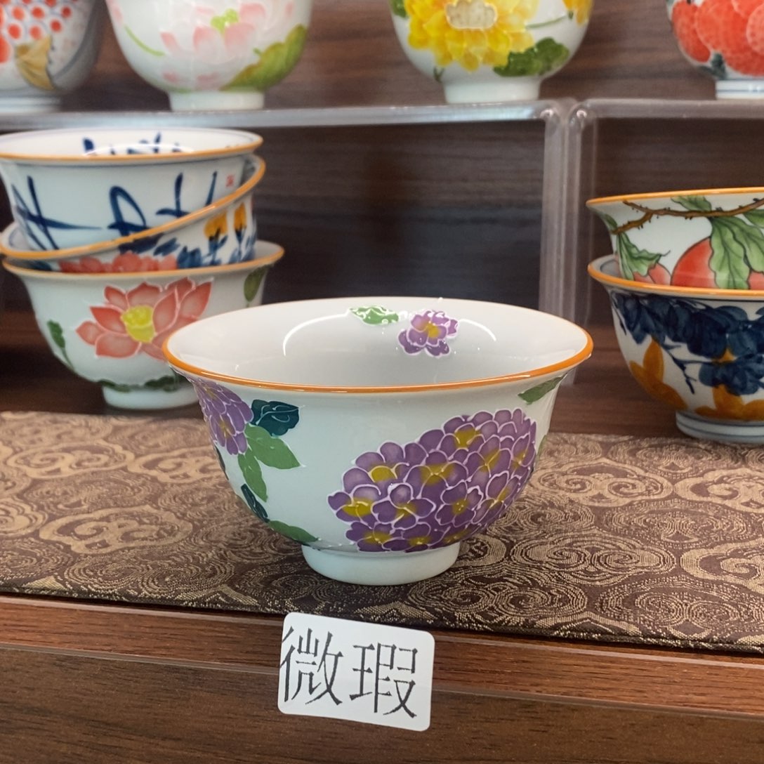 釉下彩老陶泥手工绘制