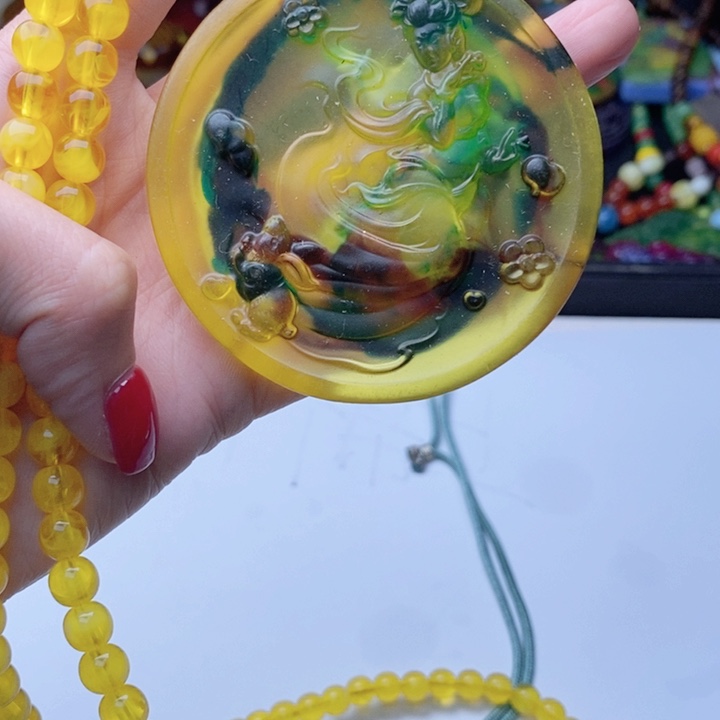 蜜蜡颈饰未镶嵌165套装