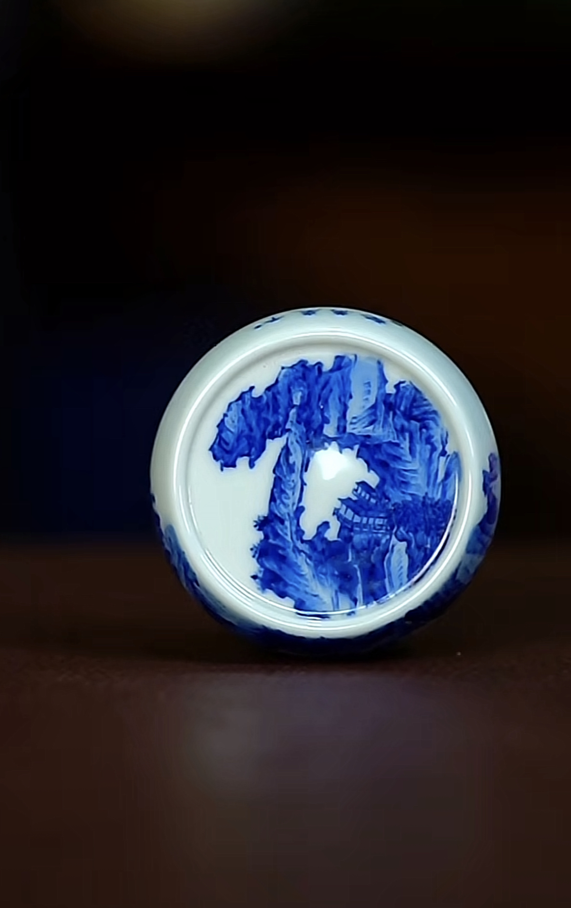 寻山晓隐山水盖置