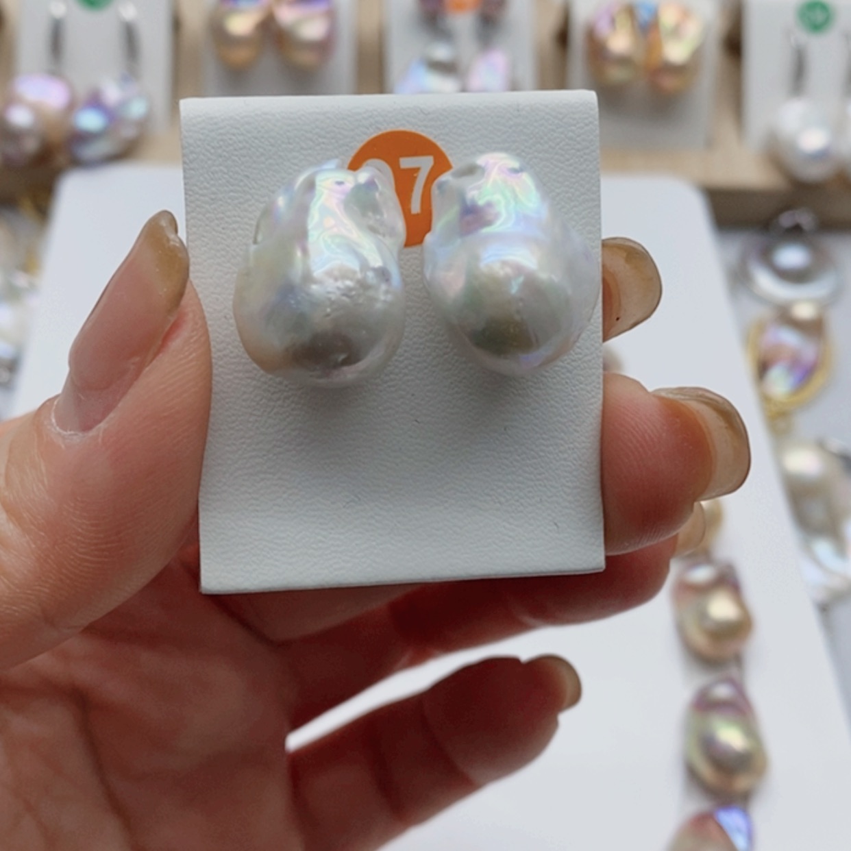 【闪购商品】淡水珍珠耳饰银S925镶嵌