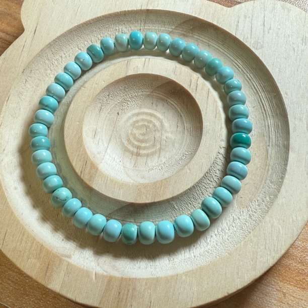 原矿高瓷蓝老型手串干净清爽5.4mm左右6.5克盘玩玉化蓝做地大证书