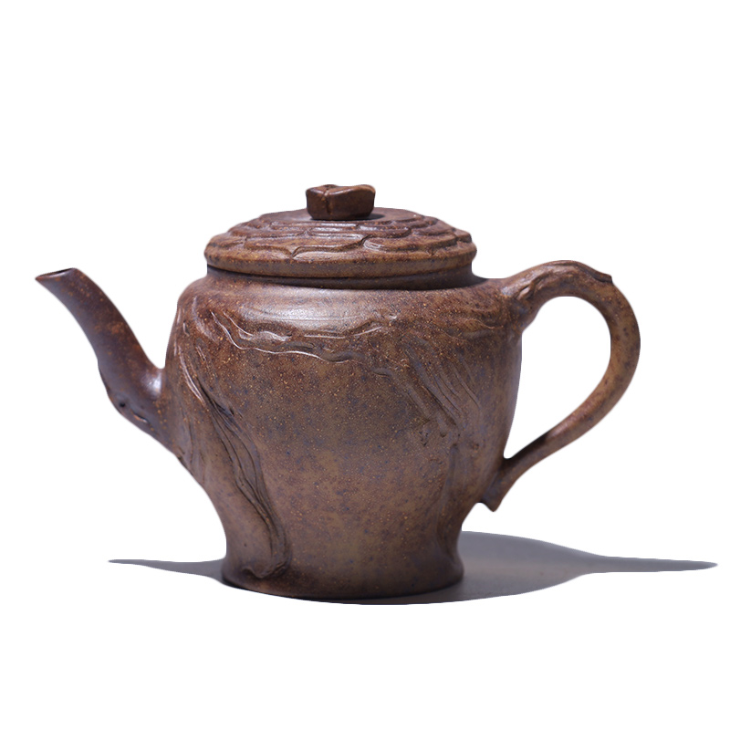 大吉羊柴烧 宜兴壶茶壶 本山绿泥爱莲说150ml徐雅