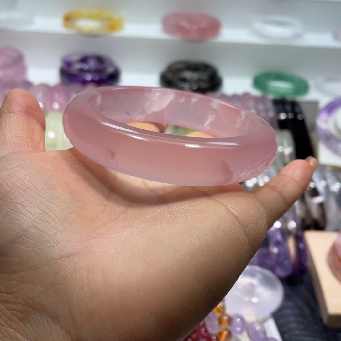 水晶手镯58.8圈口13号未镶嵌