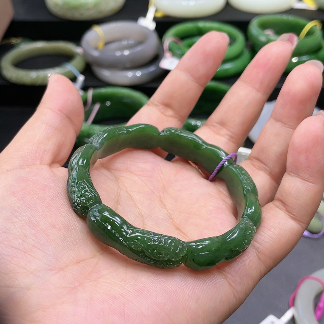 【闪购商品】和田玉手镯57圈口23未镶嵌