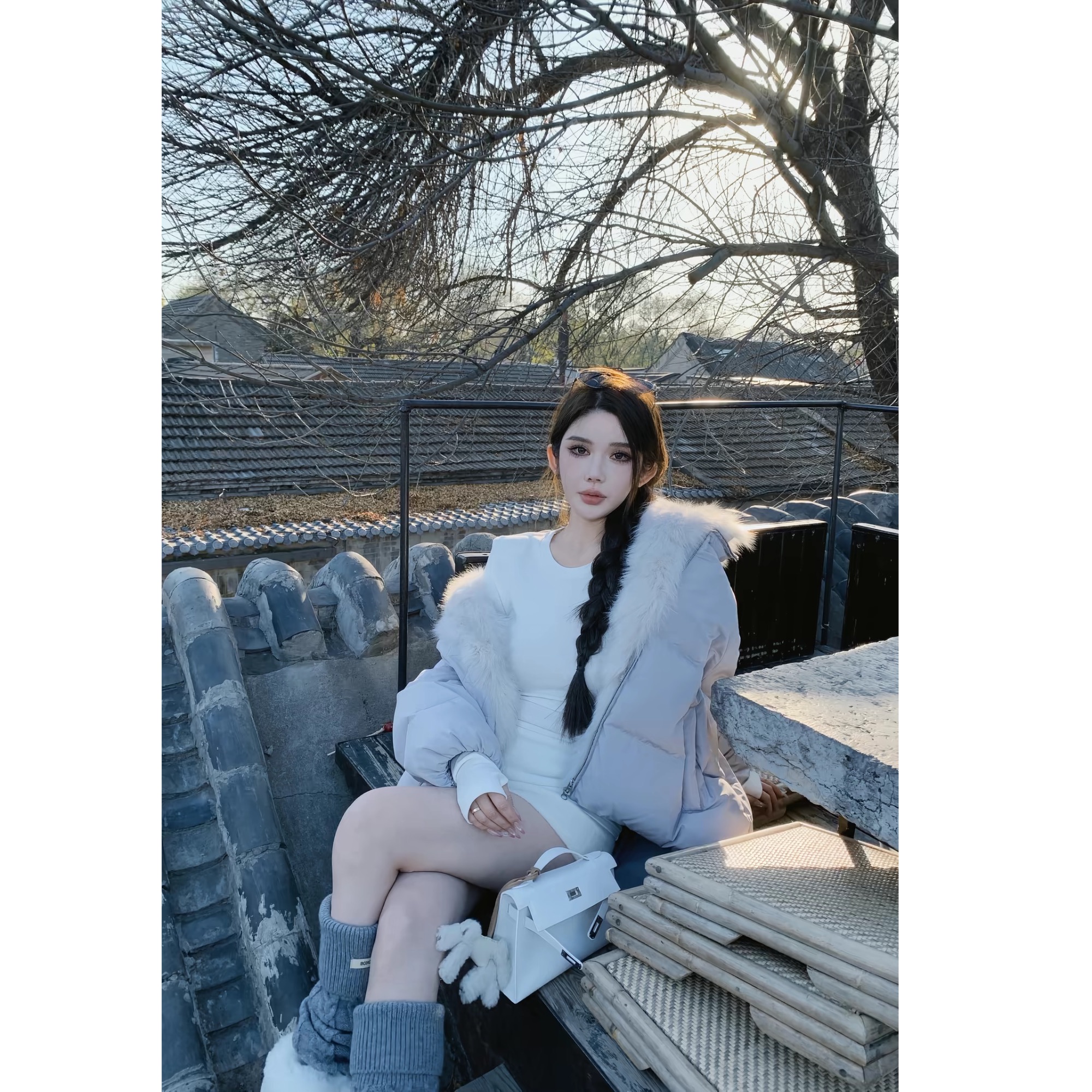 媛媛【雪落欧包】三星高品90白鹅绒女冬季新款短款羽绒服女#YL0100