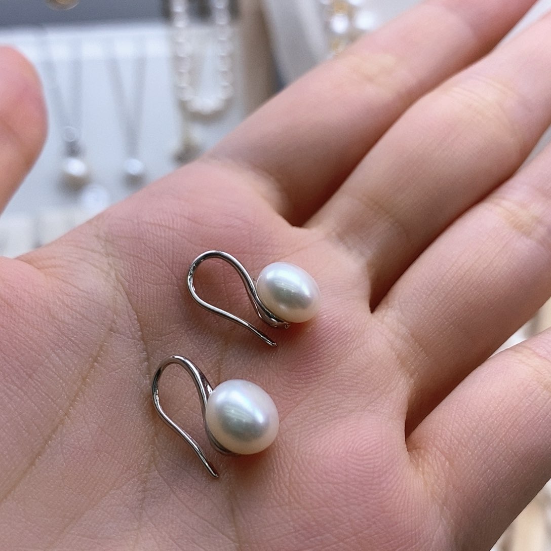 戒指银S925镶嵌淡水珍珠