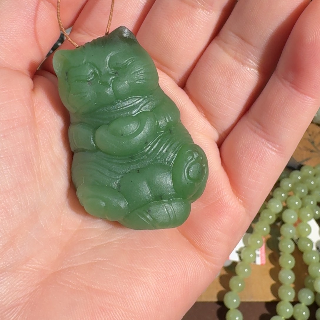 和田玉挂件定制未镶嵌春****3