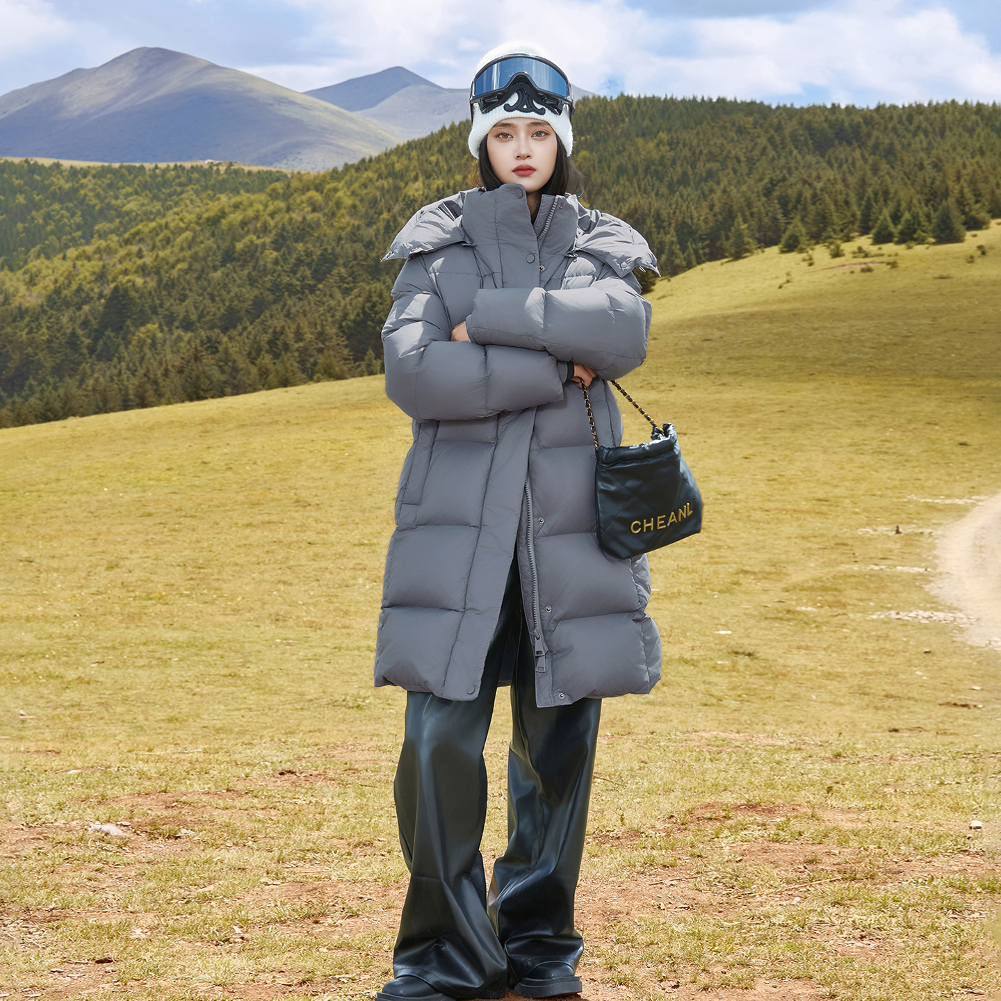 我将用灰色系穿搭迎接下雪天95白鸭绒羽绒服女2025新款爆款加厚