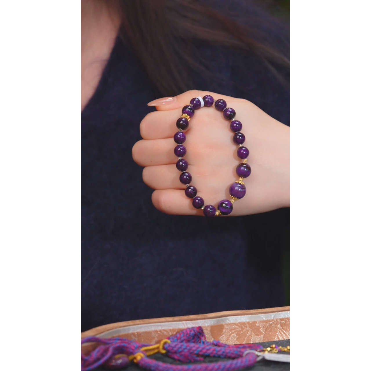 苏纪石（舒俱来）手串18K金镶嵌多样性发 卡8@@N6681