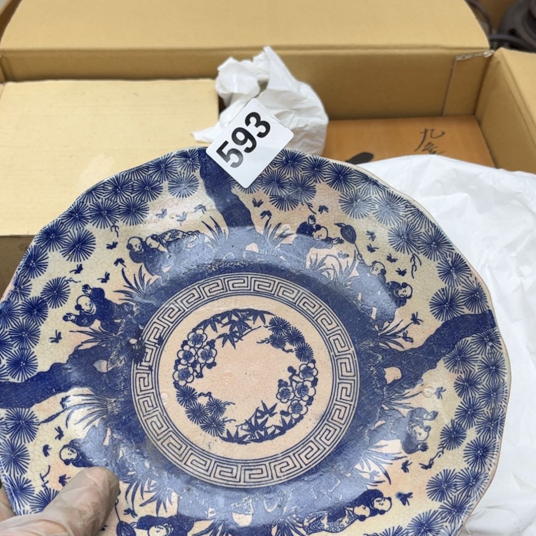 瓷片摆件工艺品摆件666