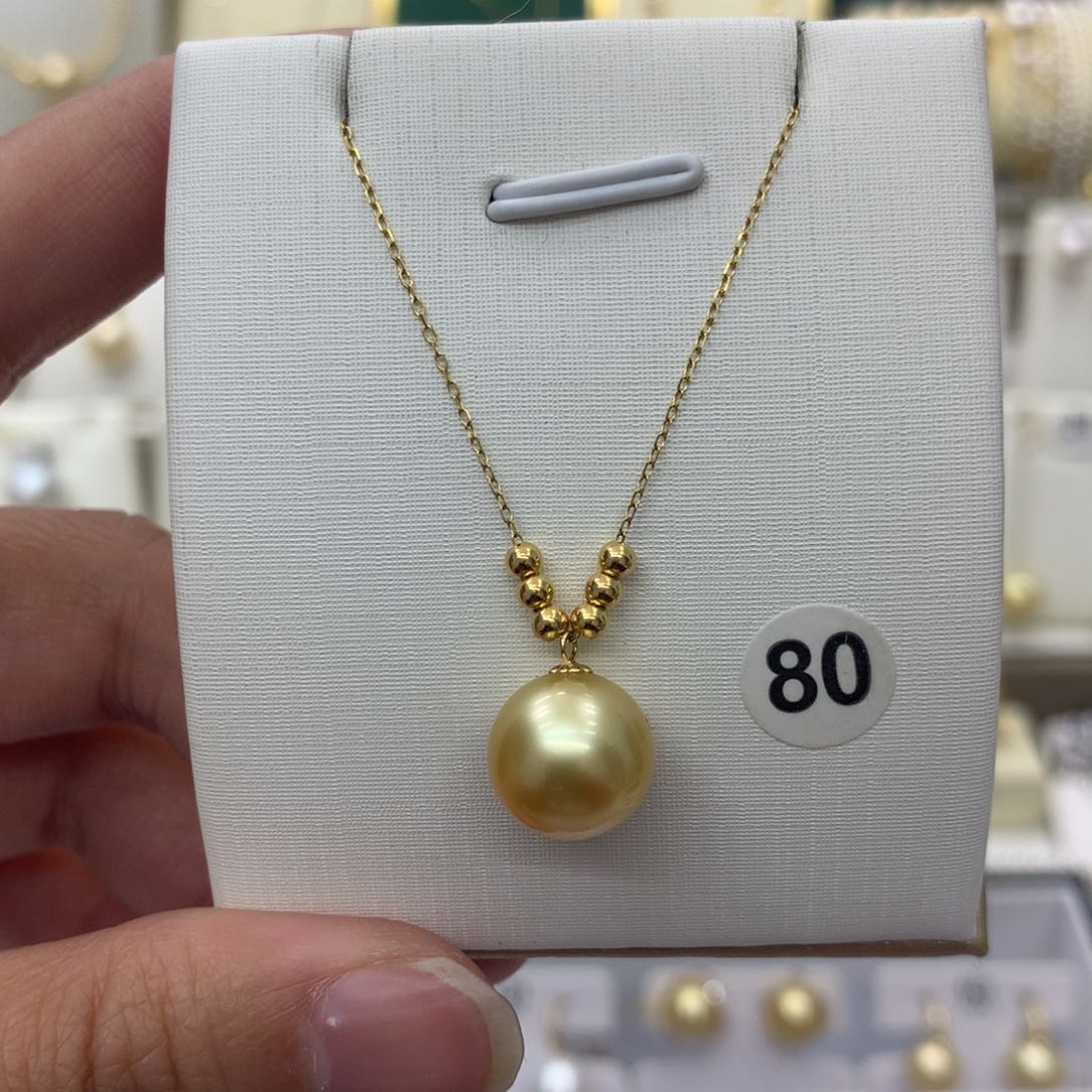 海水珍珠项链18K金镶嵌