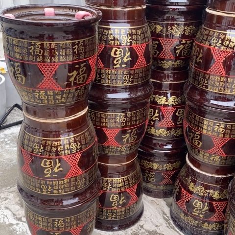低腰棕色百福缸大号 口32/36