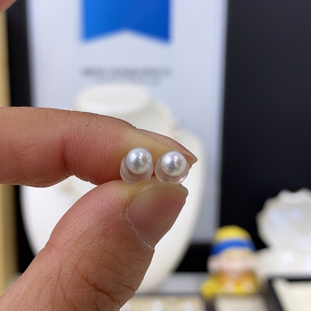 淡水珍珠耳饰银S925镶嵌