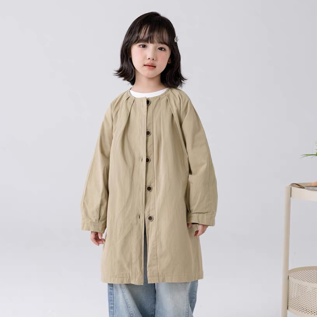 儿童韩版风衣2025秋季新款女童洋气中长款上衣中大童春秋外套
