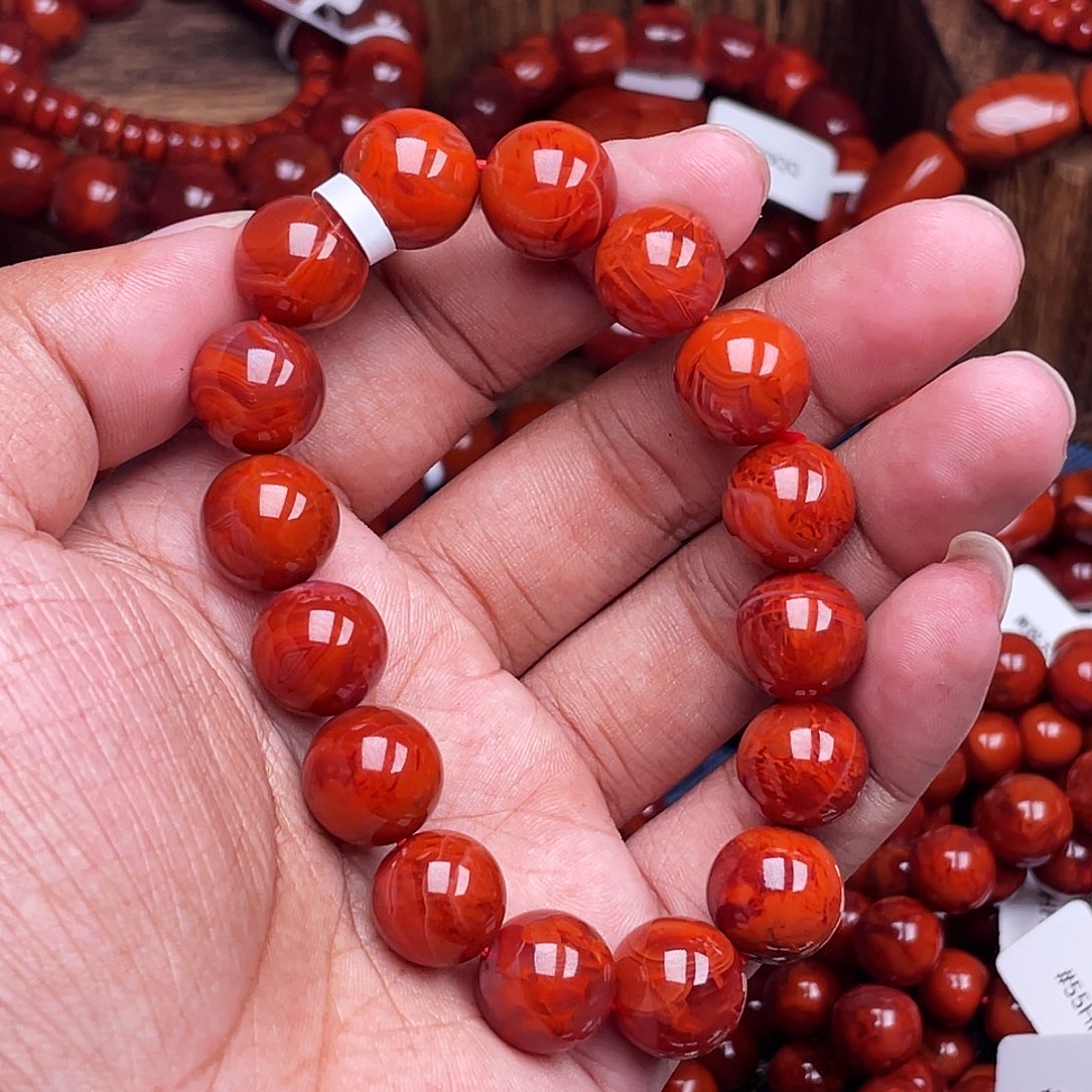 南红玛瑙未镶嵌手链南红瓦西卡13