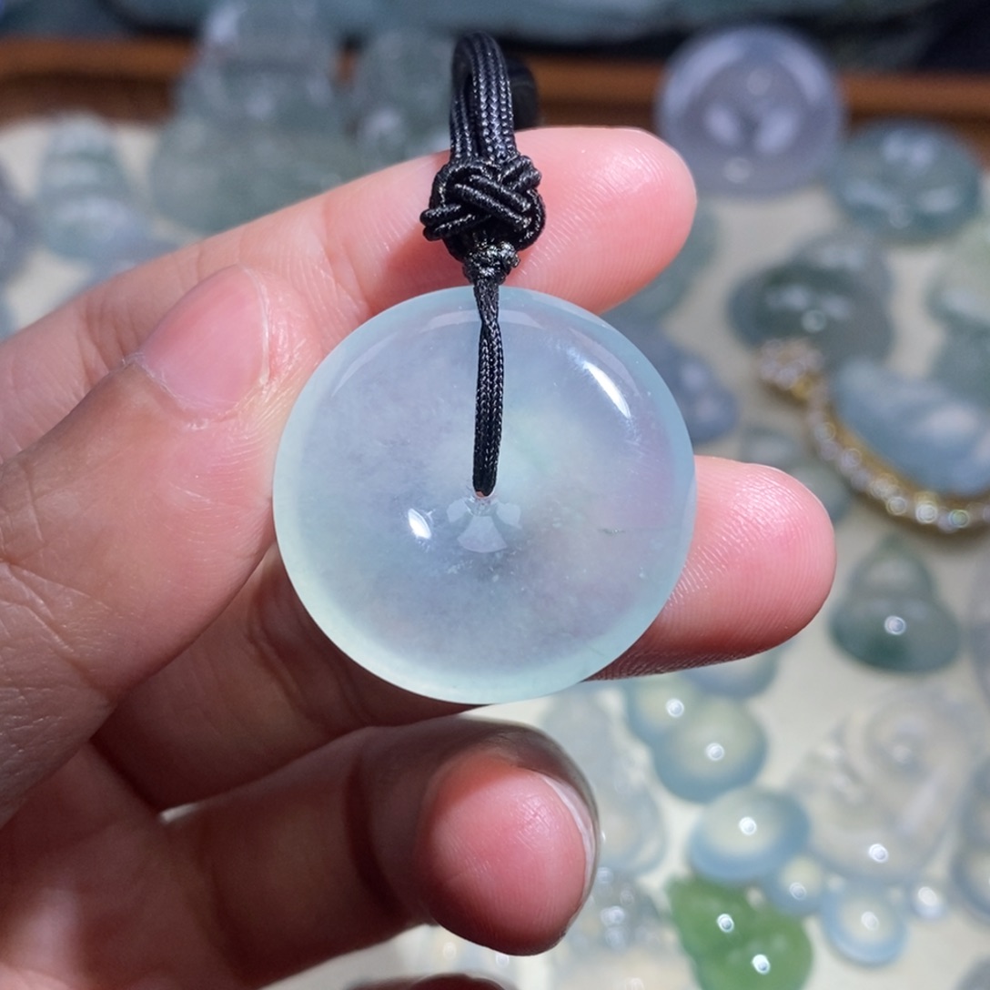 翡翠颈饰未镶嵌天然缅甸翡翠A货