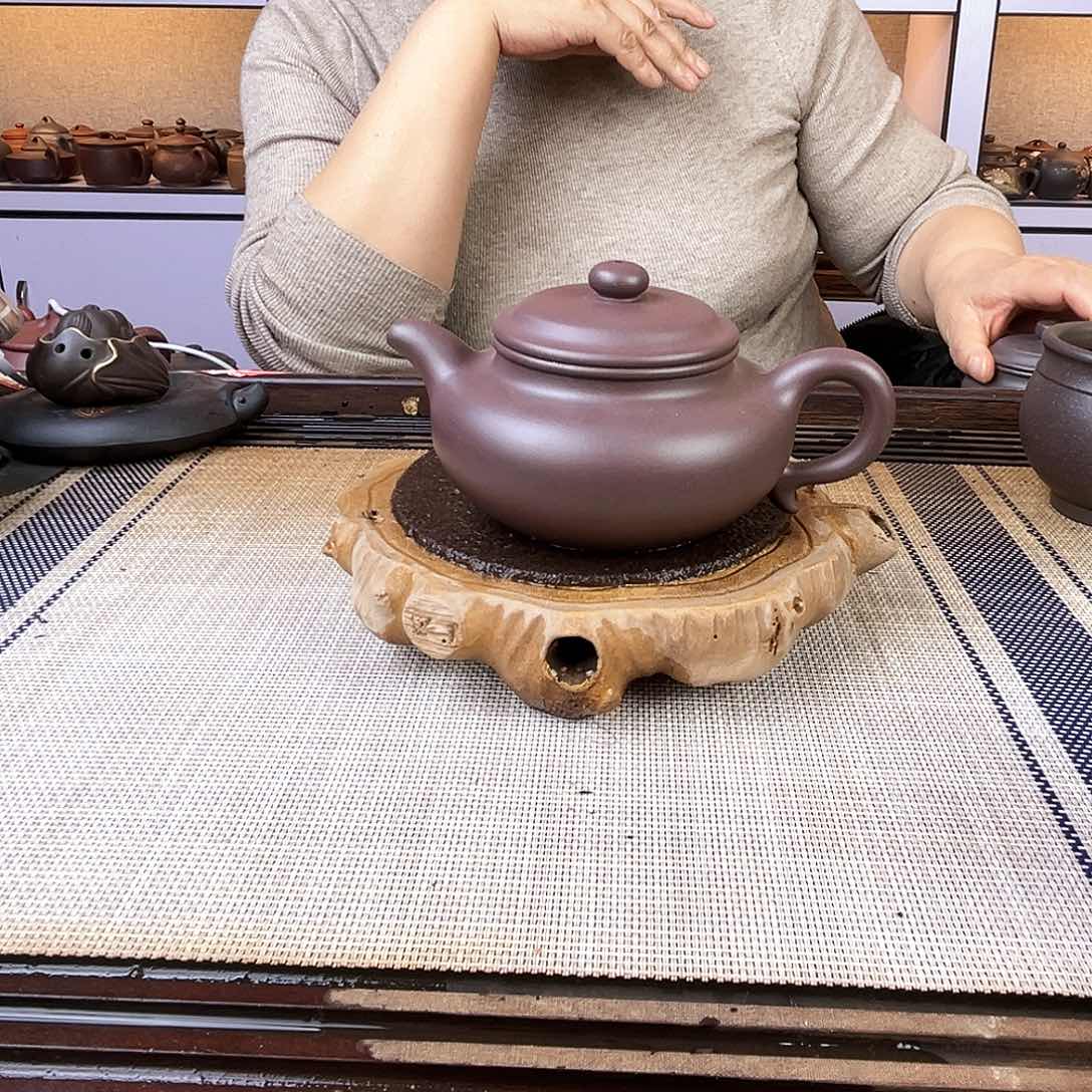 紫砂茶壶宜兴紫砂天青紫泥240c c