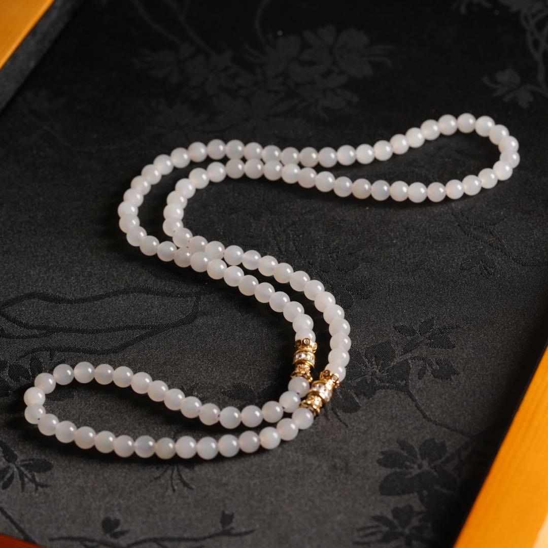 【初见珠宝】和田玉项链三带款21-1C350X127【多样性发一件】约5mm+