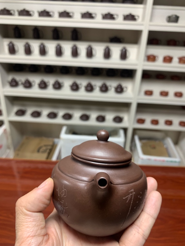 正宗宜兴原矿紫砂 纯手工壶王掇只壶 260cc紫罗兰