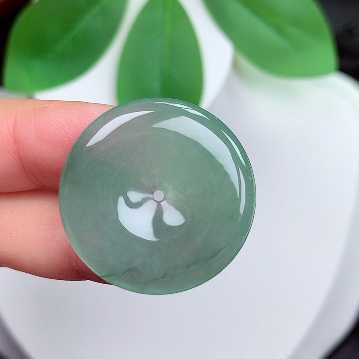 颈饰未镶嵌翡翠平安扣 27.8x4.8mm