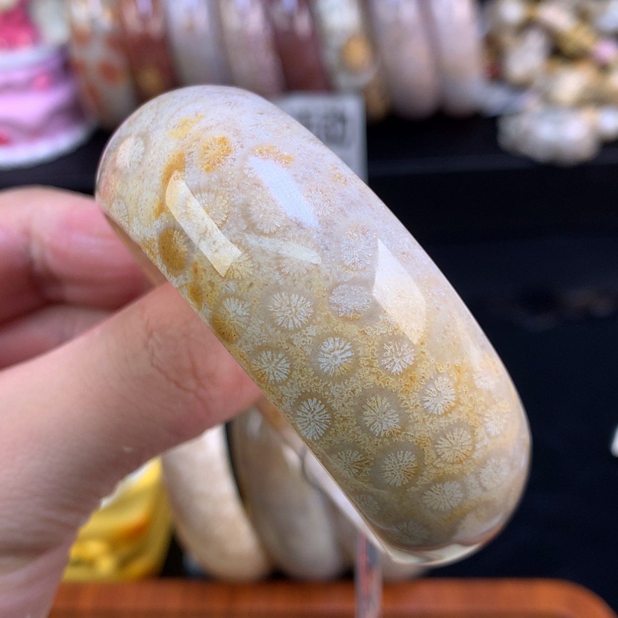 【闪购商品】颈饰未镶嵌硅化珊瑚（珊瑚玉）45号55.9圈皮花花