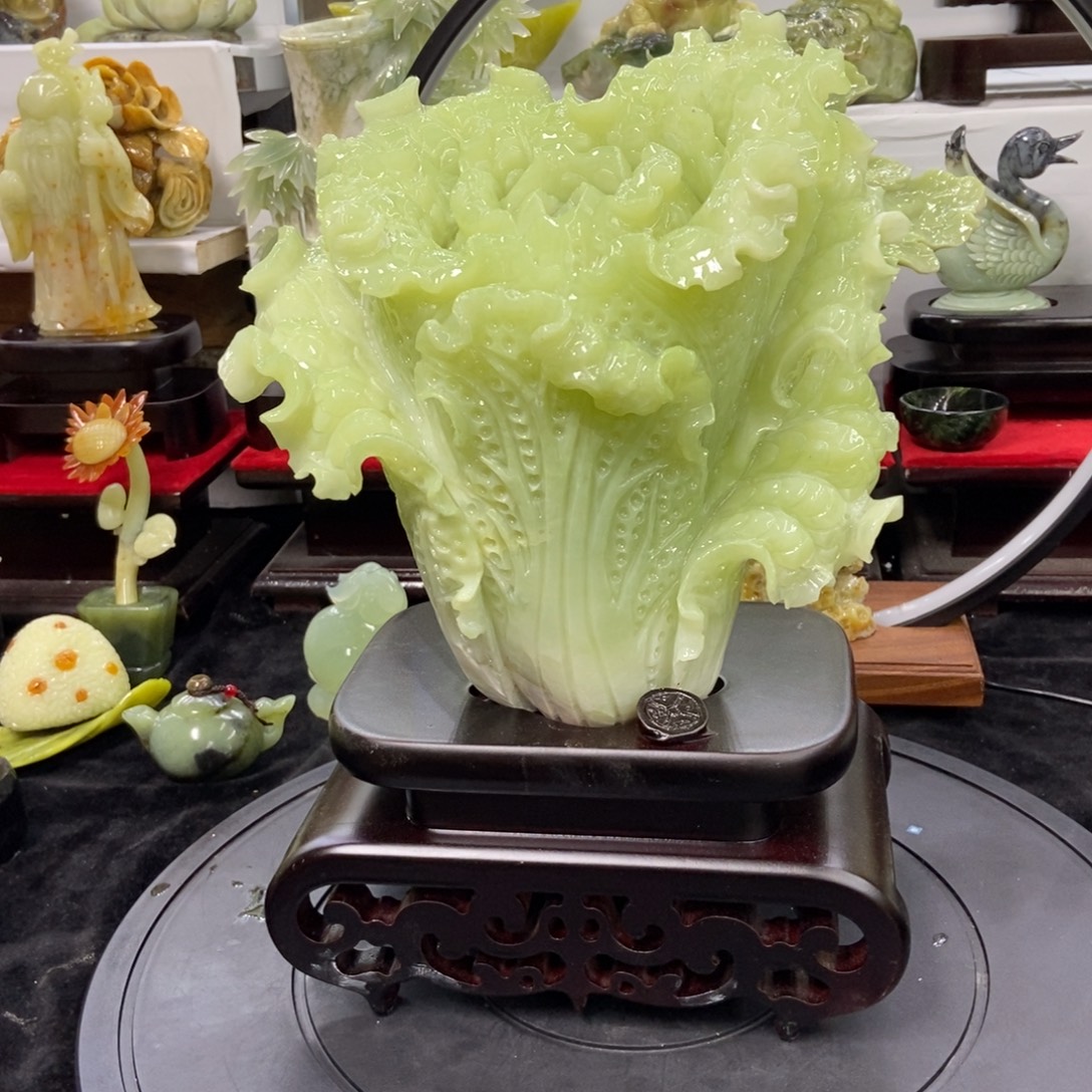 石材天然岫岩玉摆件