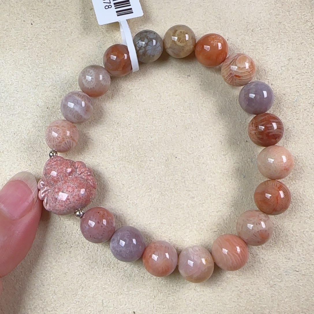 未镶嵌手链硅化玉手链