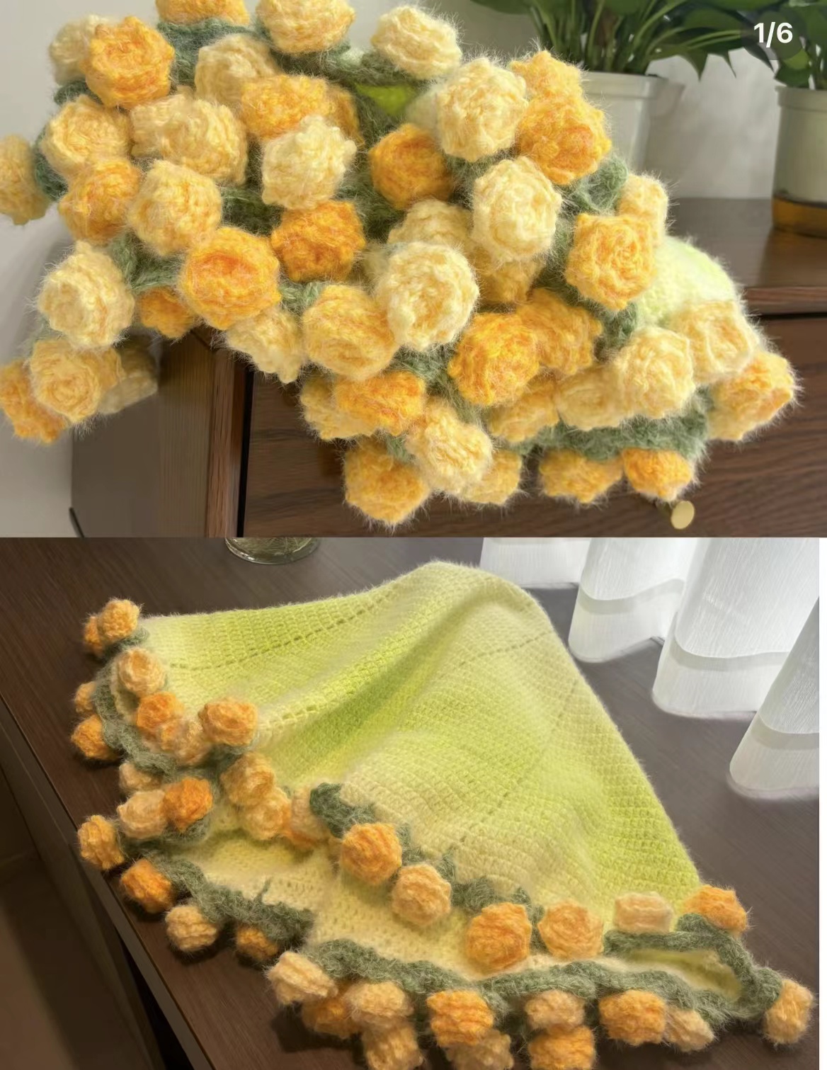 DIV轻岚渐变流云团毛线渐变毛线可用于手工编织七星毯围巾