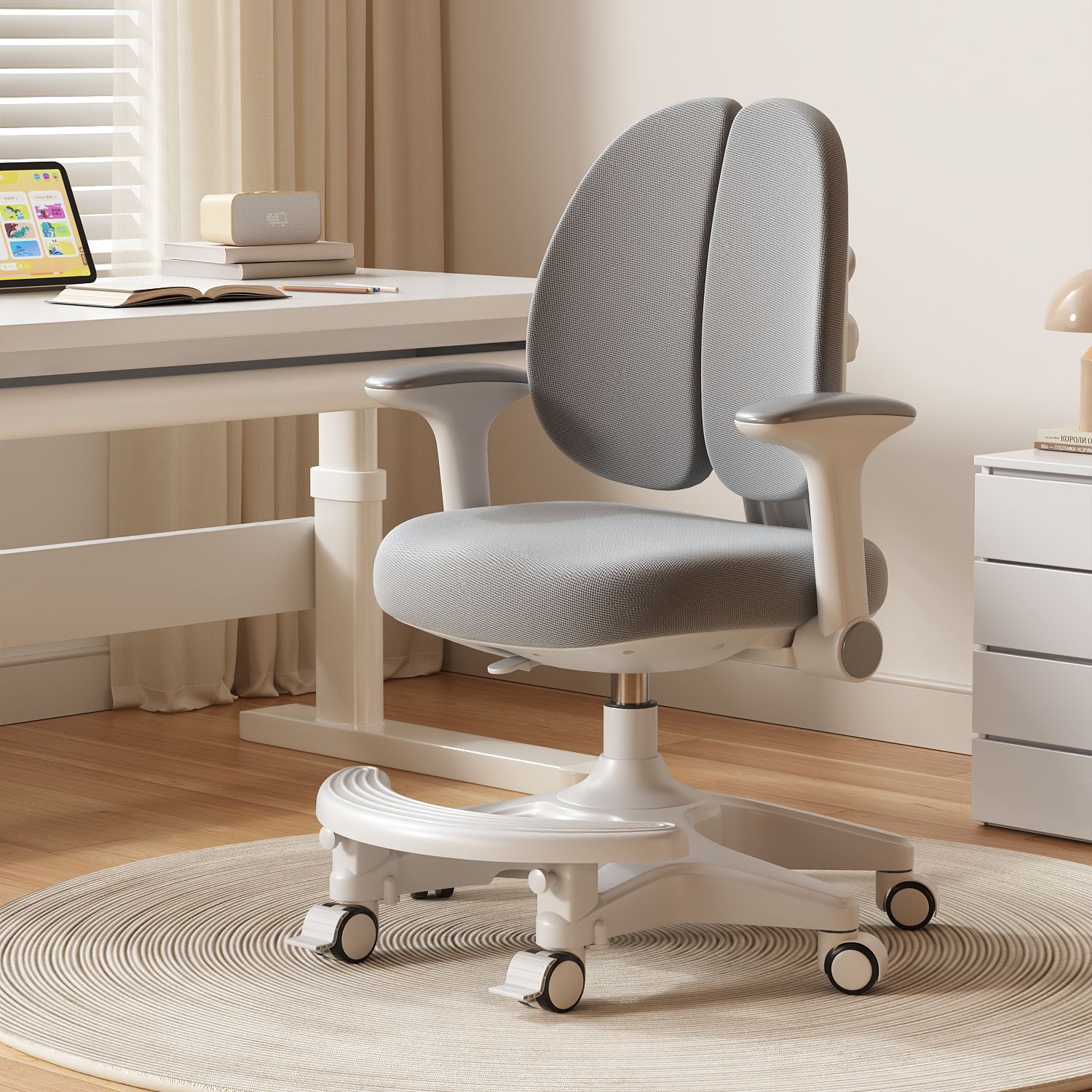 学习椅子自动追背可升降调节小学生家用矫正坐姿写字书桌椅凳