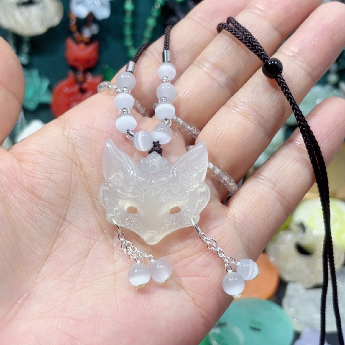 【闪购商品】未镶嵌岫玉颈饰芹*?37项链