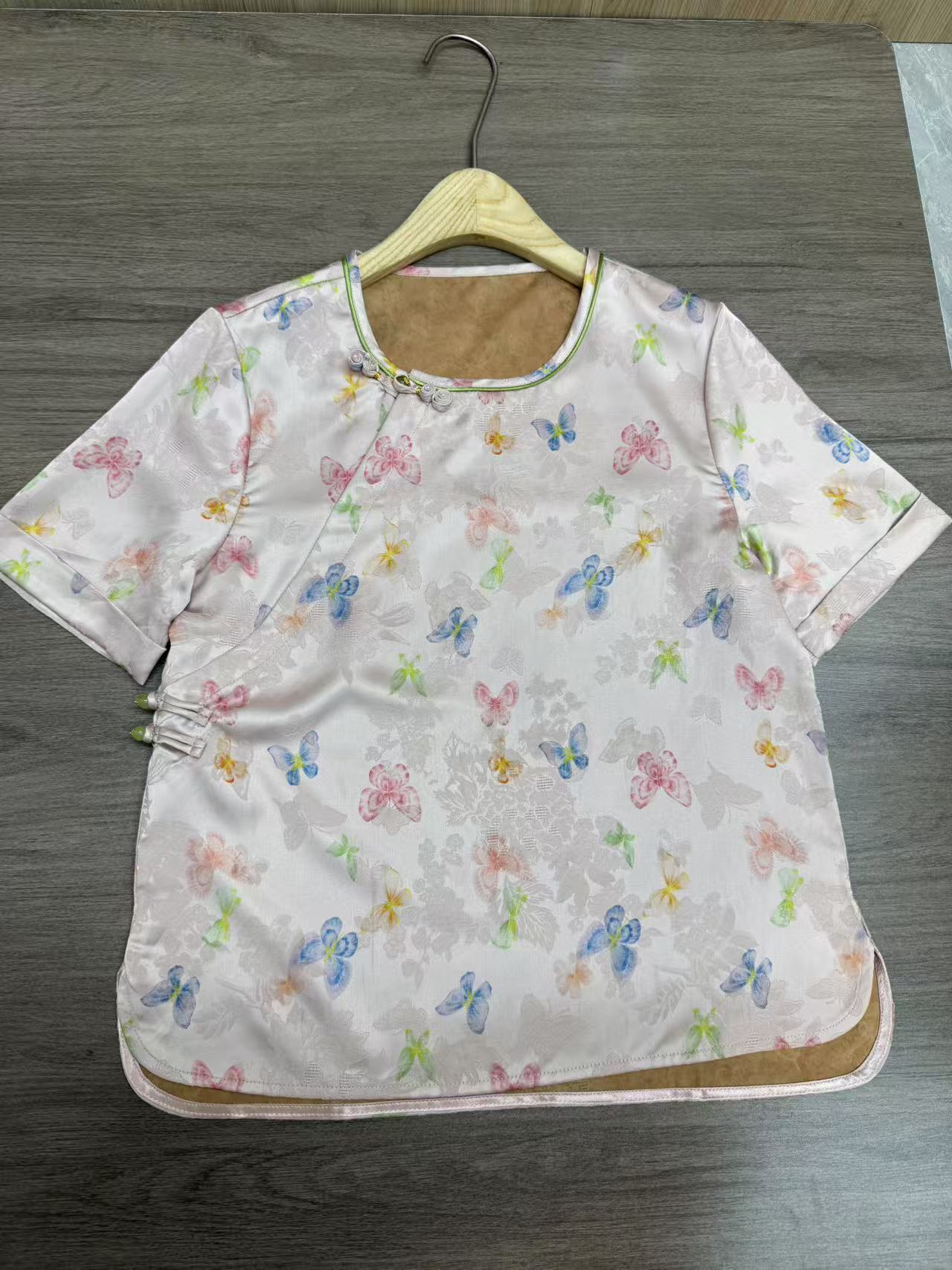 【秀秀】常规短袖常规款圆领立领长款上面休闲城市机能风1270