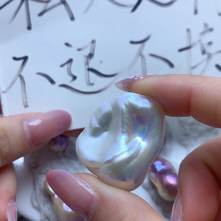 淡水珍珠耳饰银S925镶嵌?*玛