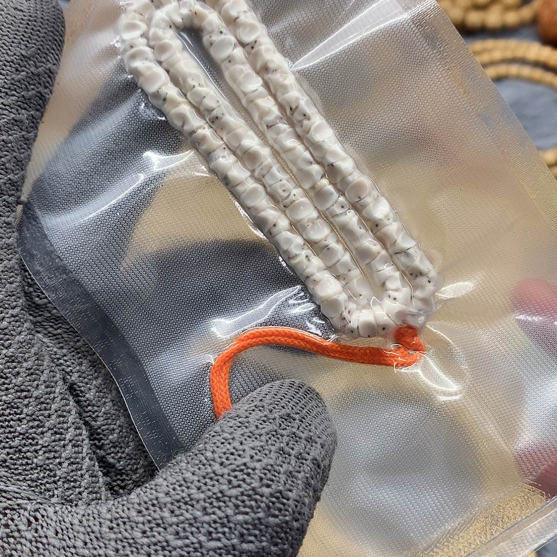 吊坠星月菩提骨瓷白卡六数星星无相大肠