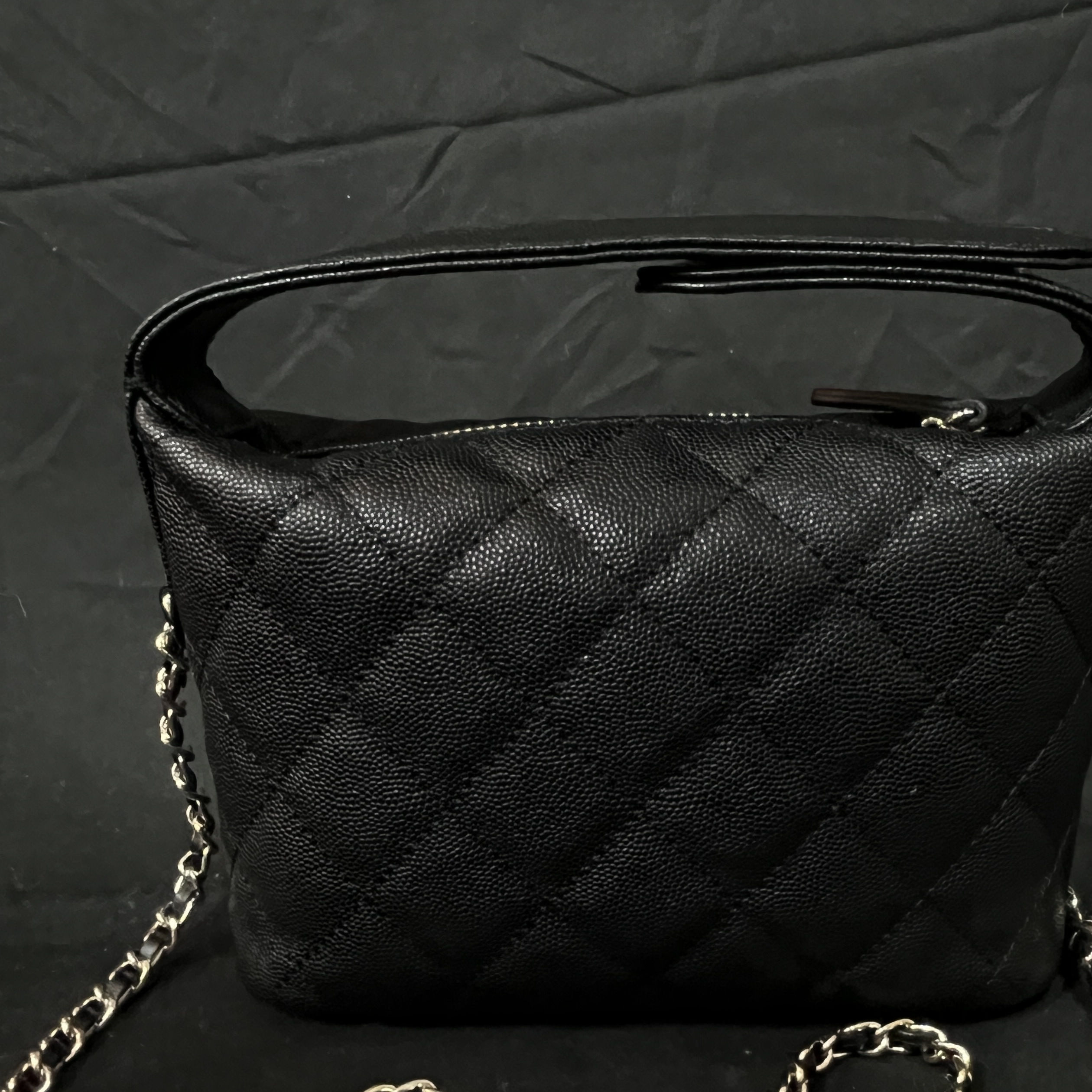 LQ-WITH-QUEEN真皮女包H手提饭盒斜挎包黑色0446