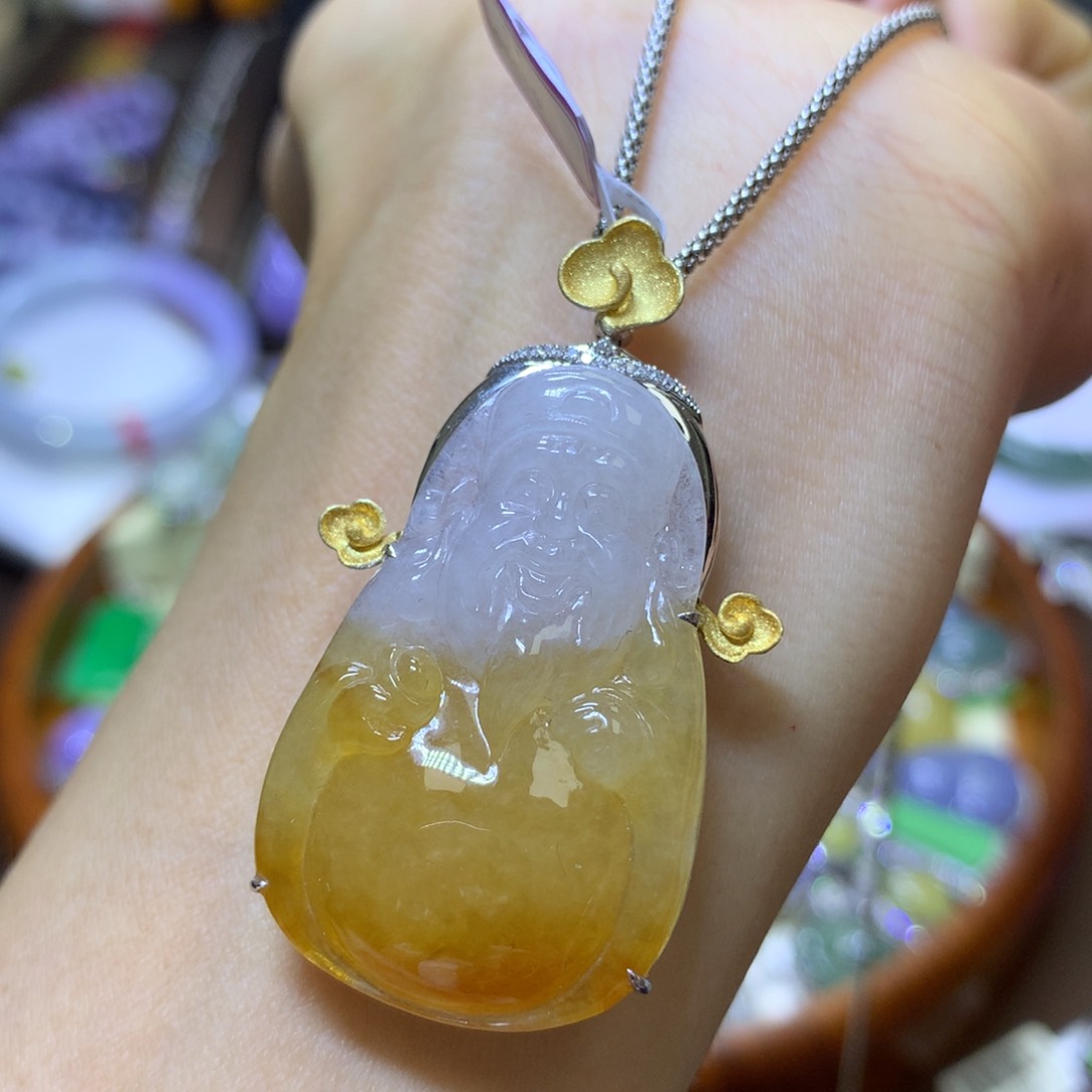 【闪购商品】翡翠颈饰18K金镶嵌翡翠