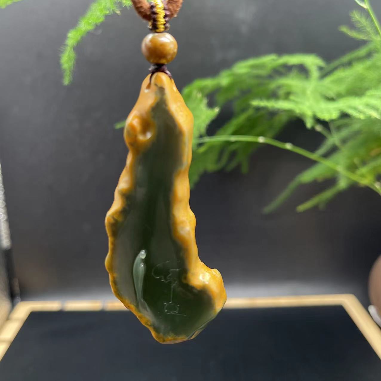 析木河磨玉悟道大师精工雕刻原生态圈皮子俏色巧雕天然黄油皮