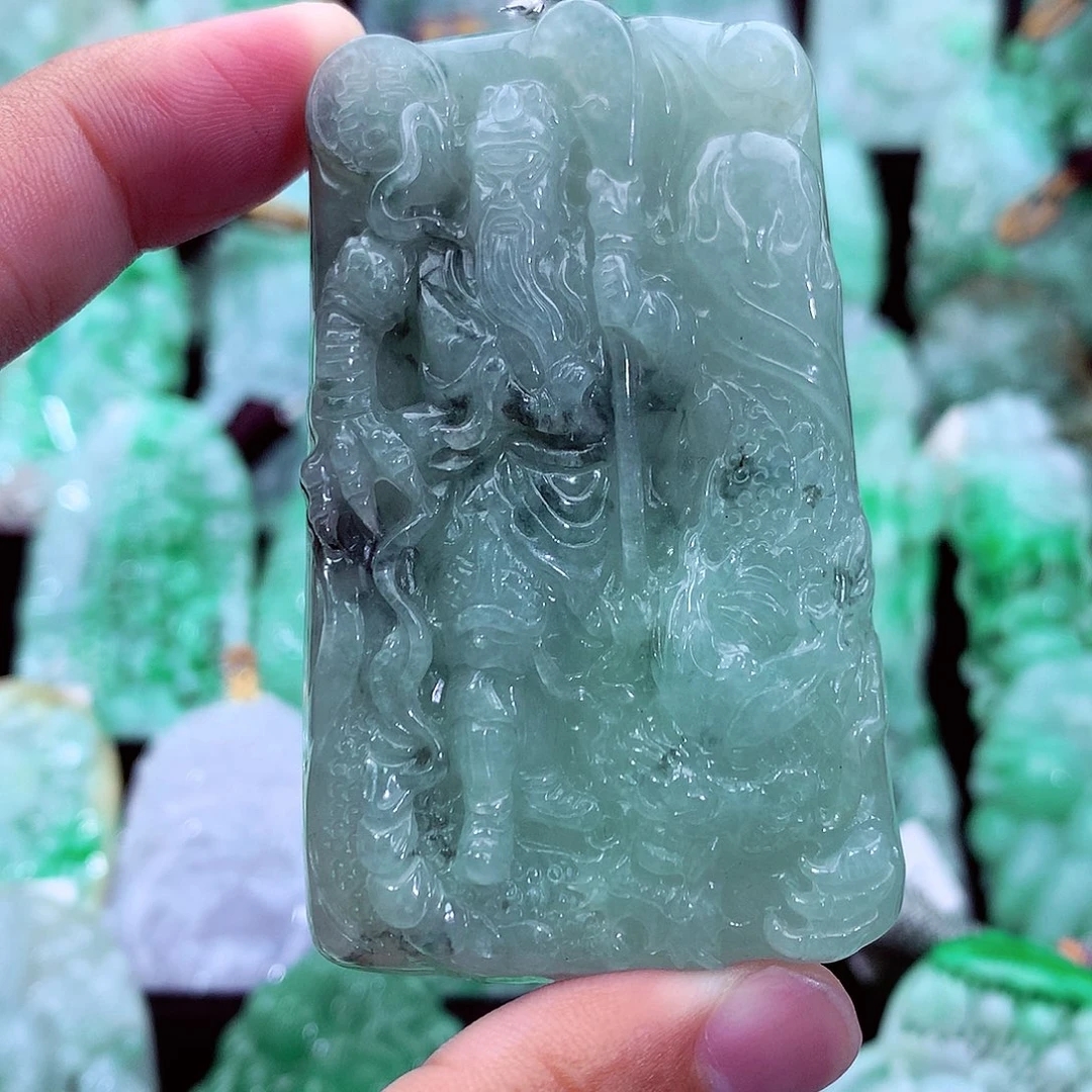天然A货翡翠关公