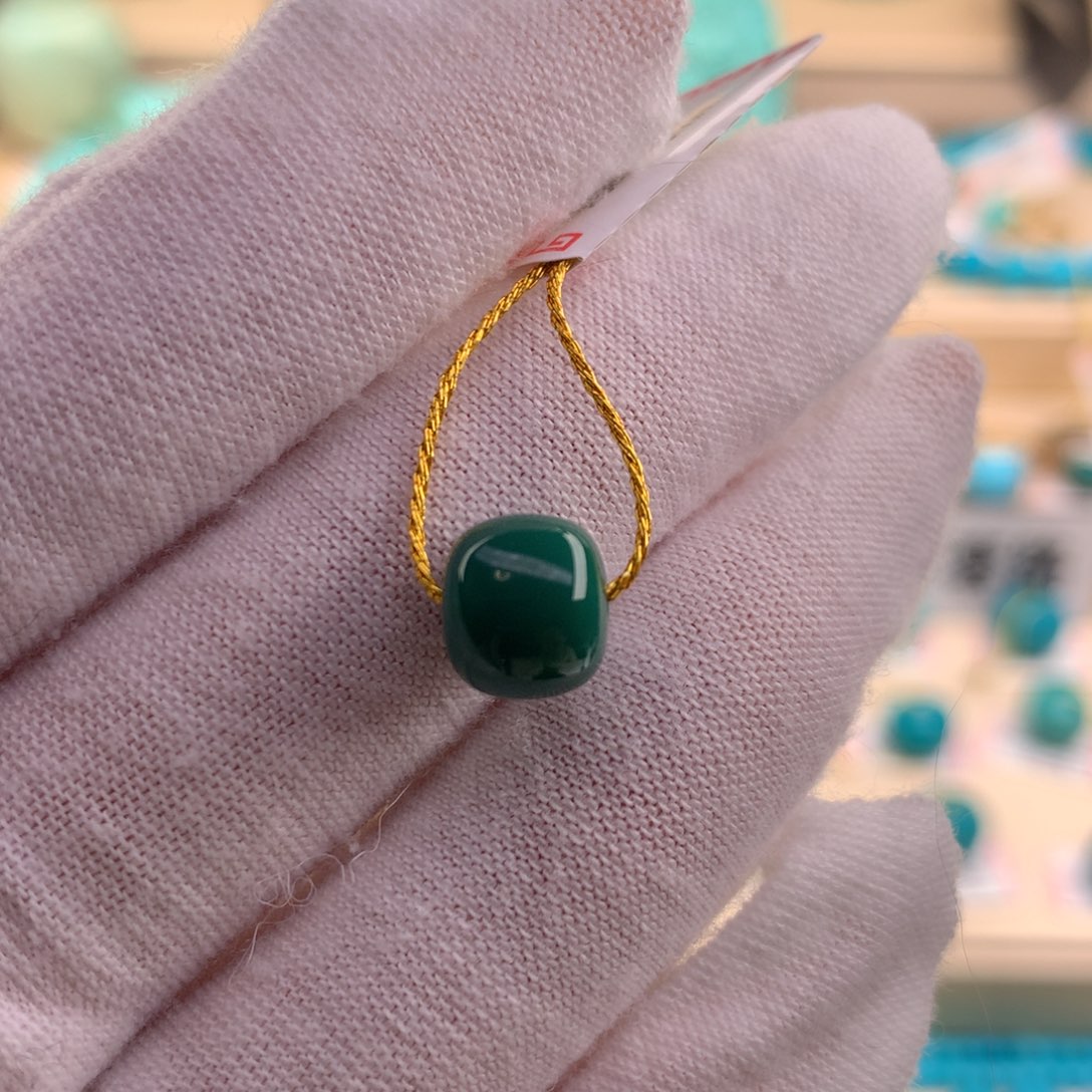 绿松石珠宝奇石未镶嵌8.6×7.6