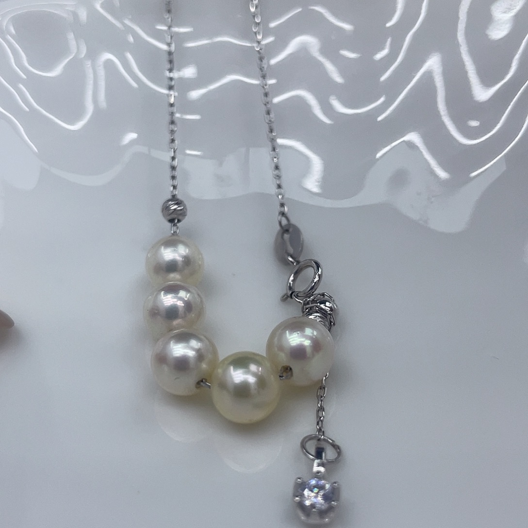 银S925镶嵌海水珍珠颈饰