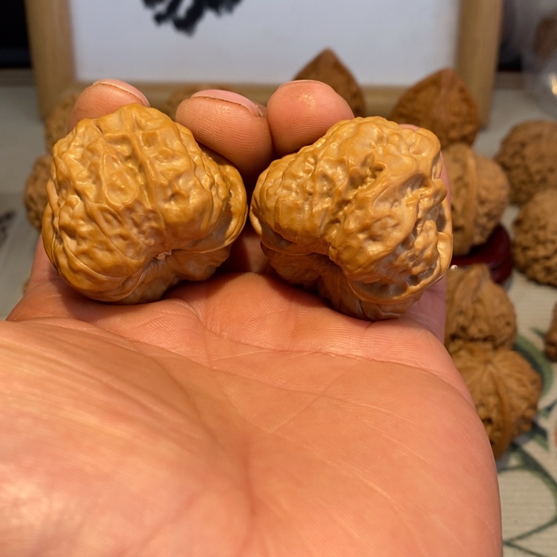 文玩核桃把件39尺全品蛤蟆头